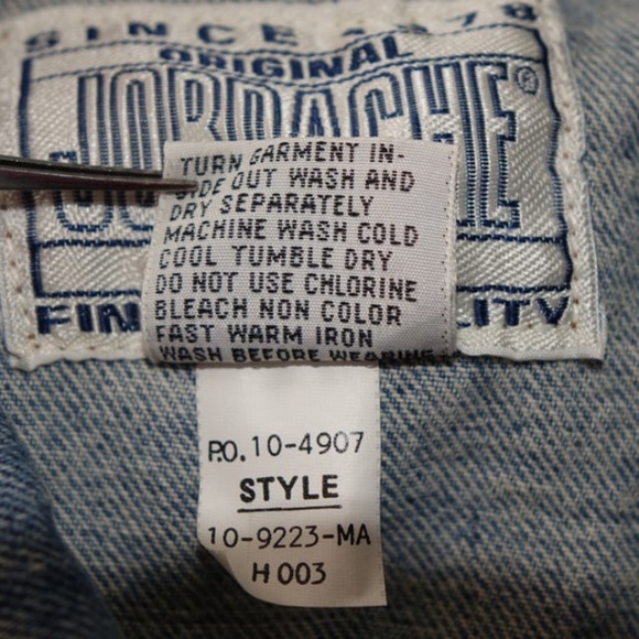 Retro Jordache Cropped Jean Jacket Rhinestones - Picture 8 of 8